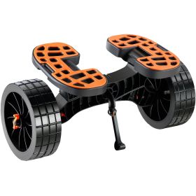 VEVOR Heavy Duty Kayak Cart, 320lbs Load Capacity, Detachable Canoe Trolley Cart with 10'' Solid Tires, Adjustable Brackets & Nonslip Support Foo