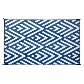 5'x8'ft Blue RV Floor Mat Made Of PP (Color: Blue)