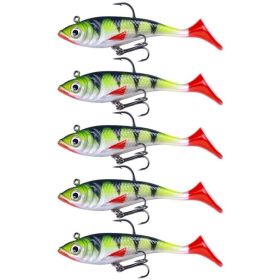 T-Tail Lead Fishing Lure Set for Outdoor Fishing (Color: Green, Type: 5Pcs/Set)